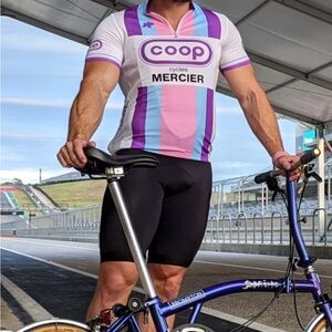 Assos Heritage Coop Mercier Cycling Jersey  Purple Men size:L